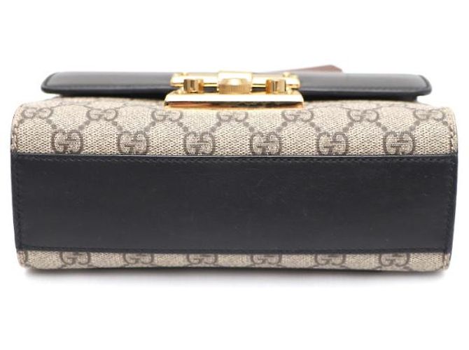 Gucci Borsa a tracolla e borsa crossbody Paddle Lock Padlock Supreme Small GG Chain Marrone - vista 15
