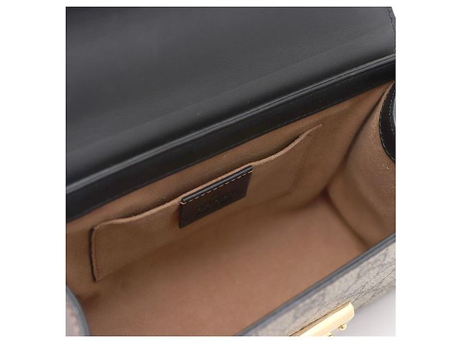 Gucci Borsa a tracolla e borsa crossbody Paddle Lock Padlock Supreme Small GG Chain Marrone - vista 8