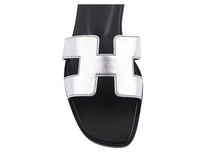 Hermès Oran Sandalen Silber - Ansicht 11