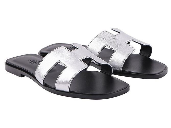 Hermès Oran Sandalen Silber - Ansicht 8