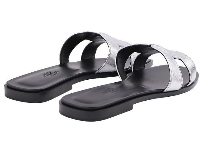 Hermès Oran Sandalen Silber - Ansicht 9