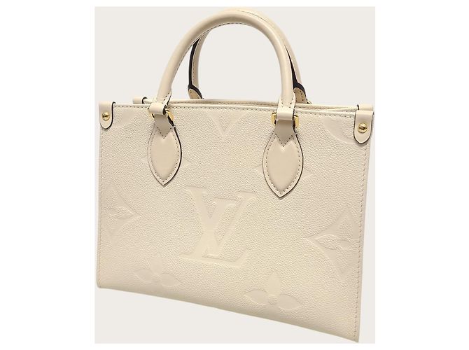 Louis Vuitton Empreinte OnTheGo Beige Cream Marrone - vista 3