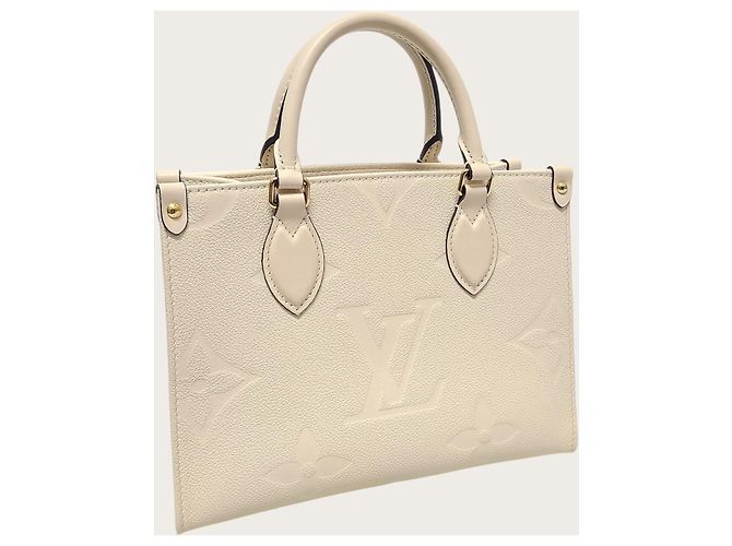 Louis Vuitton Empreinte OnTheGo Beige Cream Marrone - vista 4