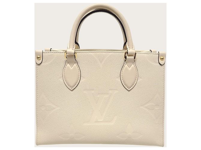 Louis Vuitton Empreinte OnTheGo Beige Cream Marrone - vista 6