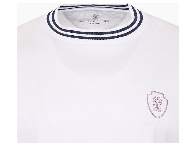Brunello Cucinelli T-Shirt aus Baumwolljersey mit Logo - Ansicht 4
