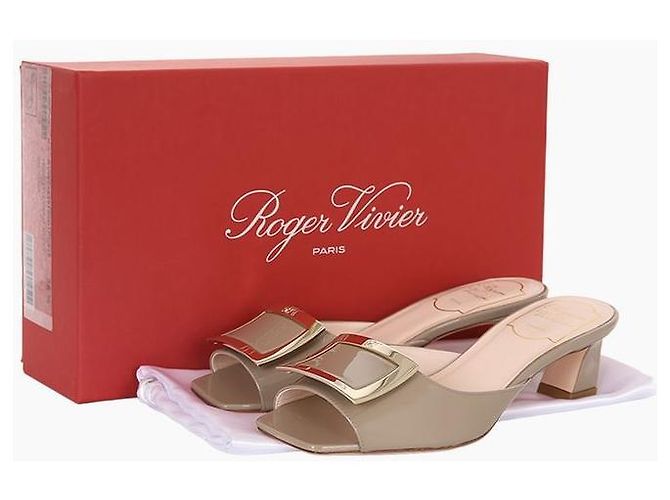 Roger Vivier Sandali Mule Trumpet Beige Marrone - vista 12