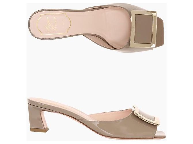 Roger Vivier Sandali Mule Trumpet Beige Marrone - vista 2