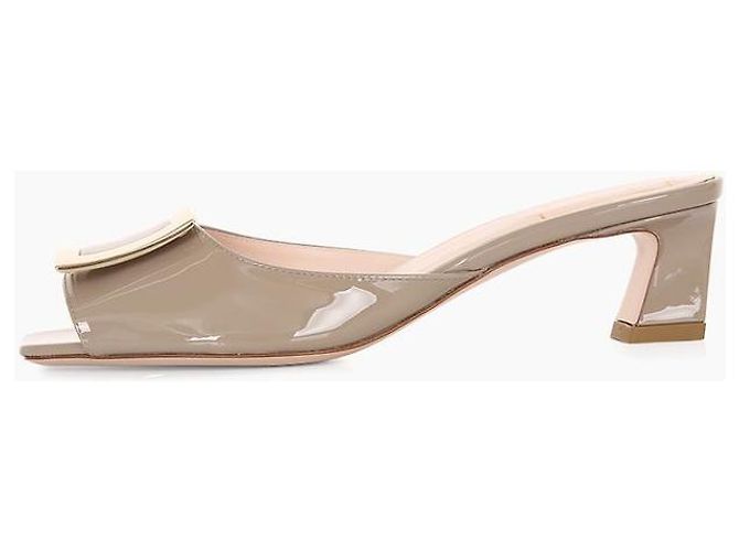 Roger Vivier Sandali Mule Trumpet Beige Marrone - vista 3