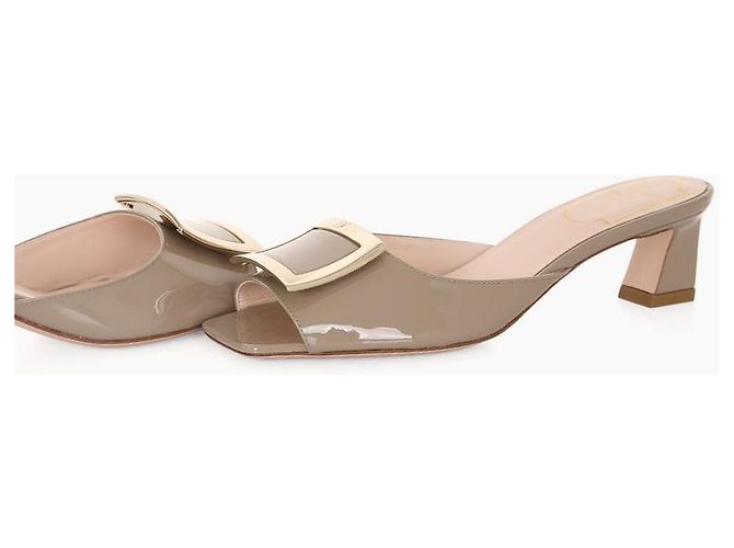 Roger Vivier Sandali Mule Trumpet Beige Marrone - vista 7