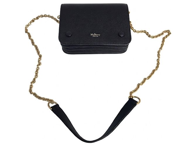 Mulberry Piccola borsa a tracolla Clifton in pelle di vitello nera Nero - vista 2