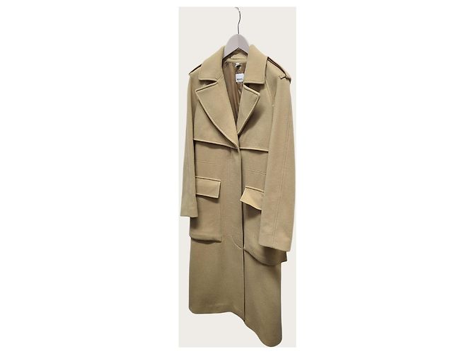Burberry Langer Trenchcoat aus Kaschmir in Camel mit Gürtel Braun - Ansicht 2