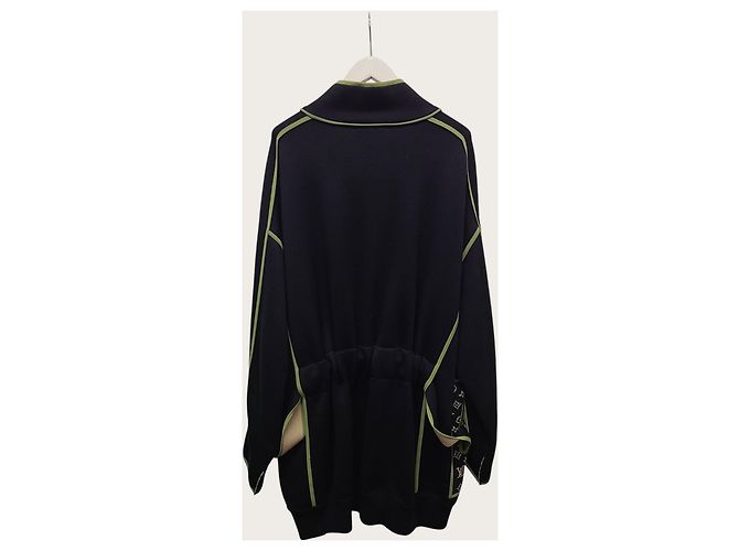 Louis Vuitton Giacca lunga con zip e bordo monogramma grafico Blu - vista 4