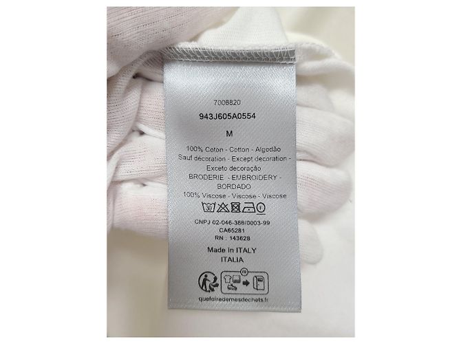 Dior Camiseta de jersey de algodão branco com bordado - vista 5