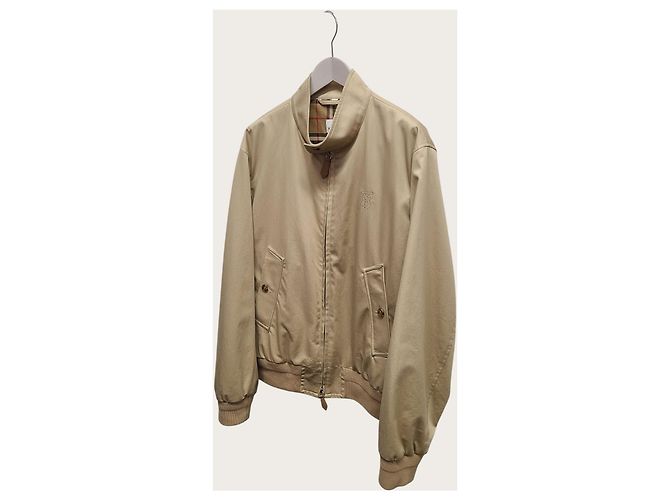 Burberry Giacca Harrington beige con logo monogramma ricamato Marrone - vista 2