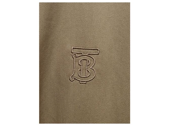 Burberry Giacca Harrington beige con logo monogramma ricamato Marrone - vista 3