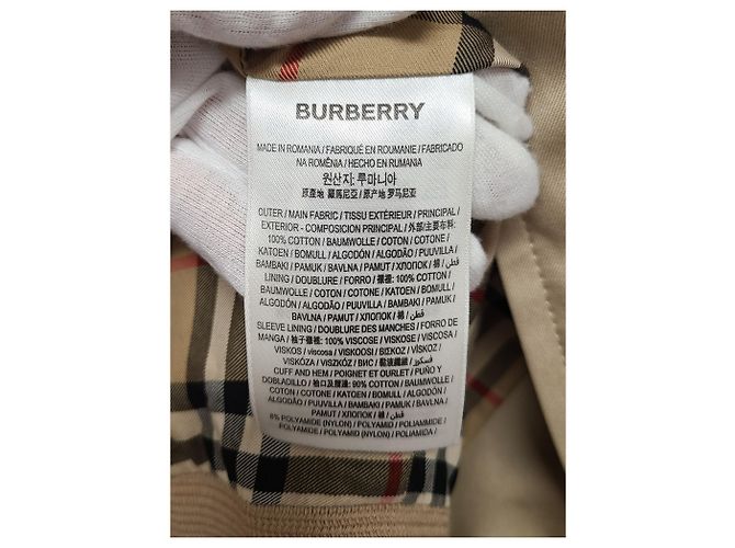 Burberry Giacca Harrington beige con logo monogramma ricamato Marrone - vista 5