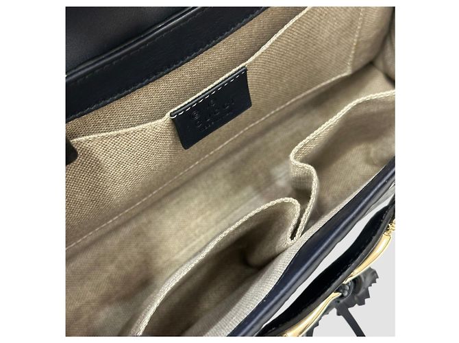 Gucci Borsa a tracolla Emily Micro GG Shima Navy Nero - vista 6