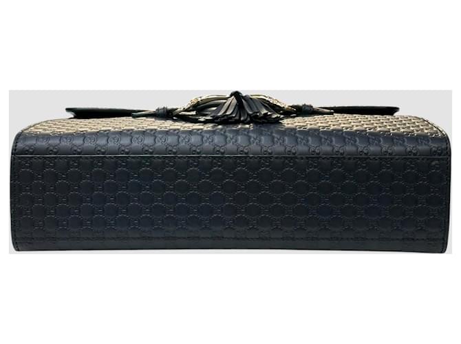 Gucci Borsa a tracolla Emily Micro GG Shima Navy Nero - vista 7