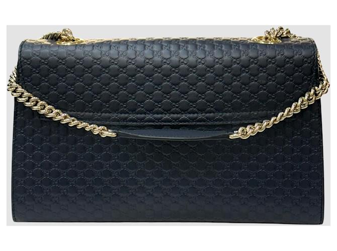 Gucci Borsa a tracolla Emily Micro GG Shima Navy Nero - vista 8