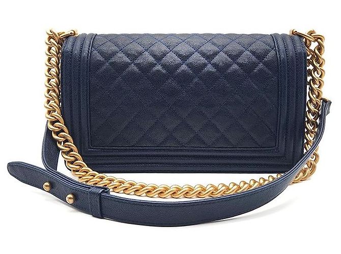 Chanel Borsa Caviar Boy Medium Nero - vista 3