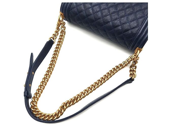 Chanel Borsa Caviar Boy Medium Nero - vista 5