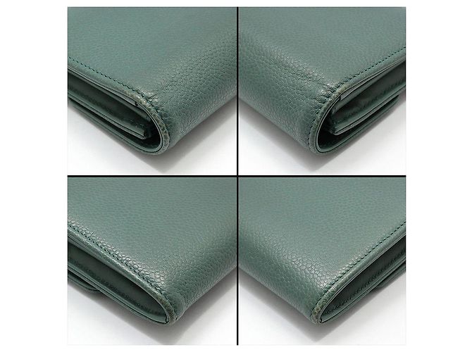 Chanel Cartera Larga Flap con Logo CC Timeless en Caviar Verde - vista 10