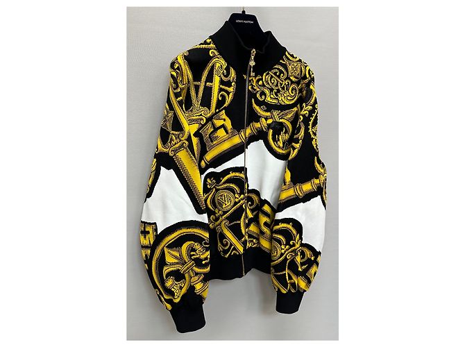 Louis Vuitton Fornasetti Bomber-Strickjacke mit Reißverschluss Golden - Ansicht 2