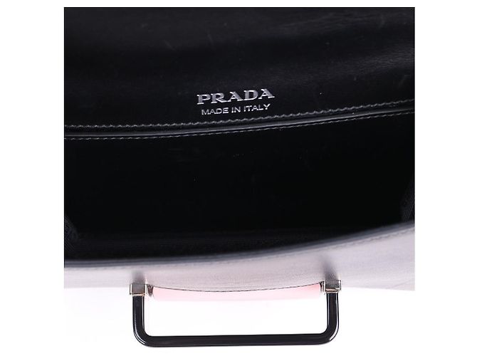 Prada Mini-Schultertasche Bicolor Flex Ribbon Schwarz - Ansicht 11