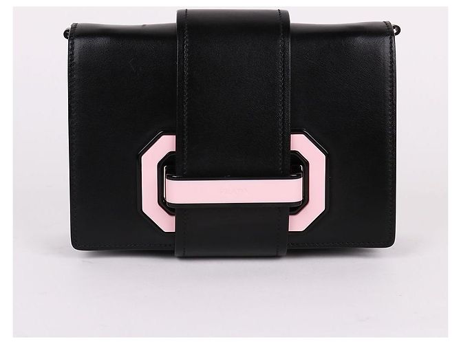 Prada Mini-Schultertasche Bicolor Flex Ribbon Schwarz - Ansicht 2