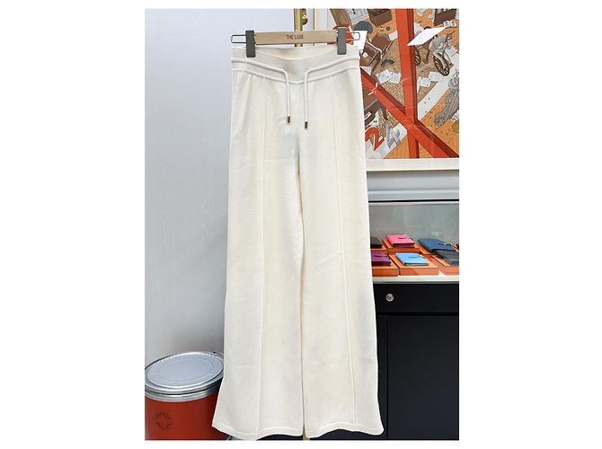 Louis Vuitton Jogginghose aus Kaschmir-Mischung XS Ivory Mehrfarben - Ansicht 9