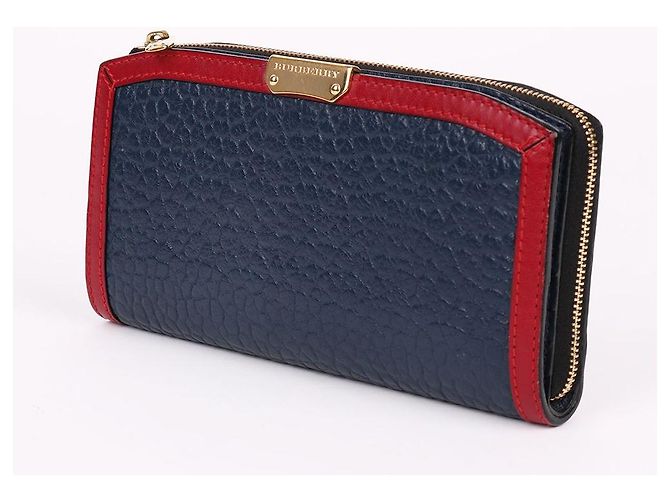 Burberry Carteira longa Allington em couro azul marinho - vista 3