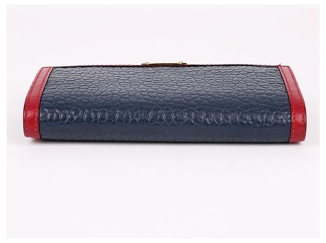 Burberry Carteira longa Allington em couro azul marinho - vista 7