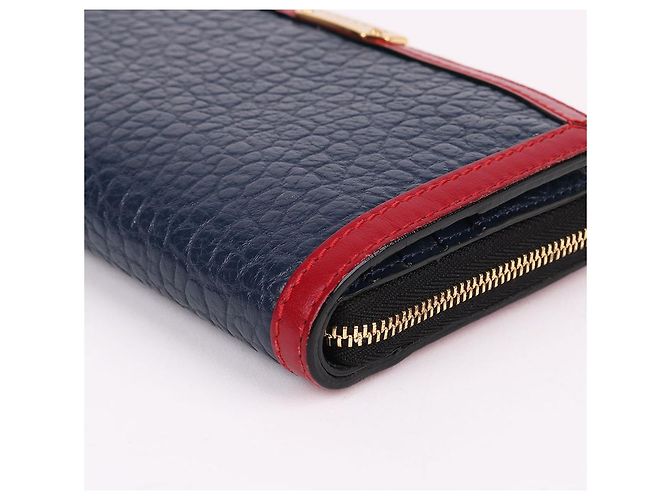 Burberry Carteira longa Allington em couro azul marinho - vista 9