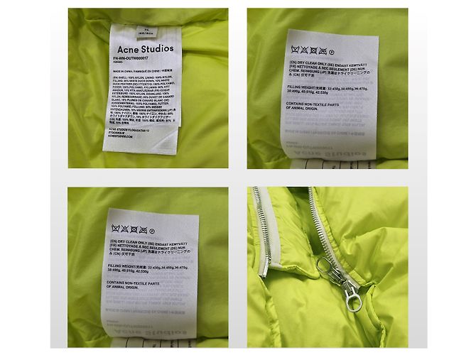Daunenparka Acne Studios Neongelb - Ansicht 10