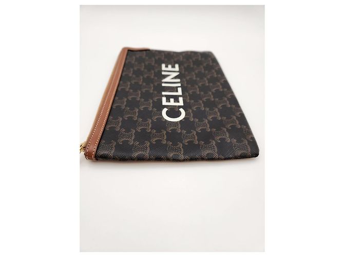 Céline Pochette Small Triomphe Canvas Condizioni Nero - vista 10
