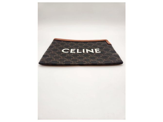 Céline Pochette Small Triomphe Canvas Condizioni Nero - vista 11