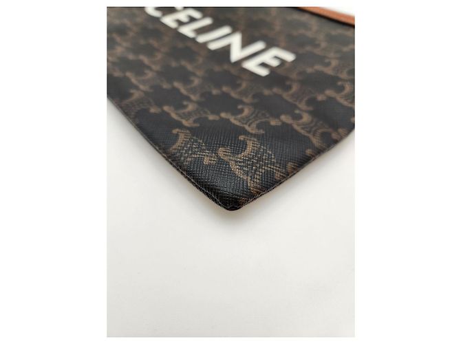 Céline Pochette Small Triomphe Canvas Condizioni Nero - vista 13