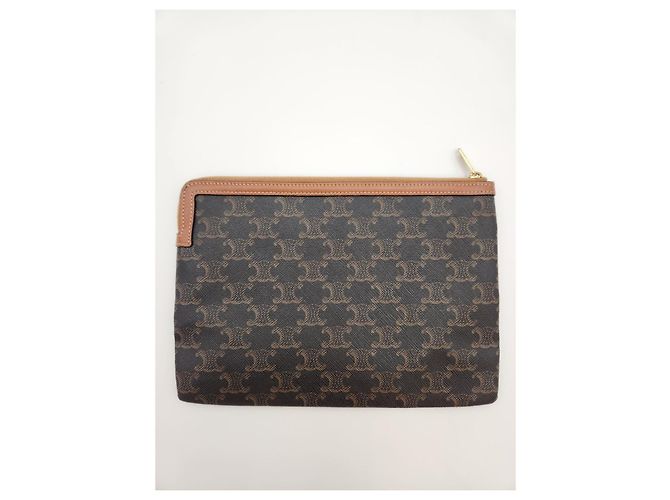 Céline Pochette Small Triomphe Canvas Condizioni Nero - vista 3