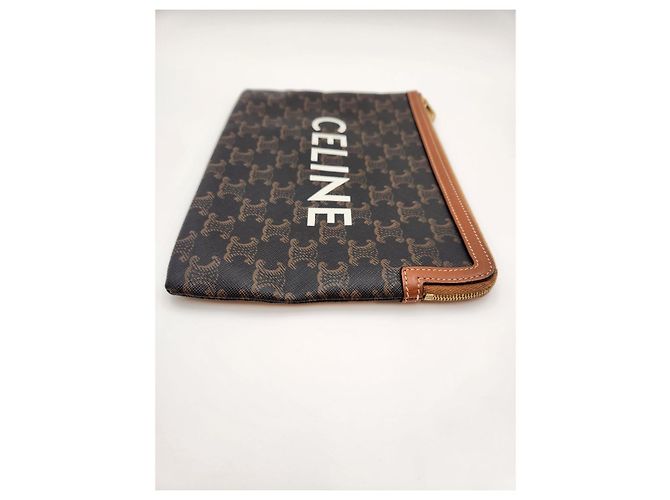 Céline Pochette Small Triomphe Canvas Condizioni Nero - vista 4