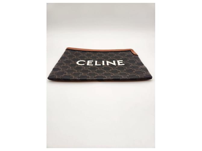 Céline Pochette Small Triomphe Canvas Condizioni Nero - vista 5
