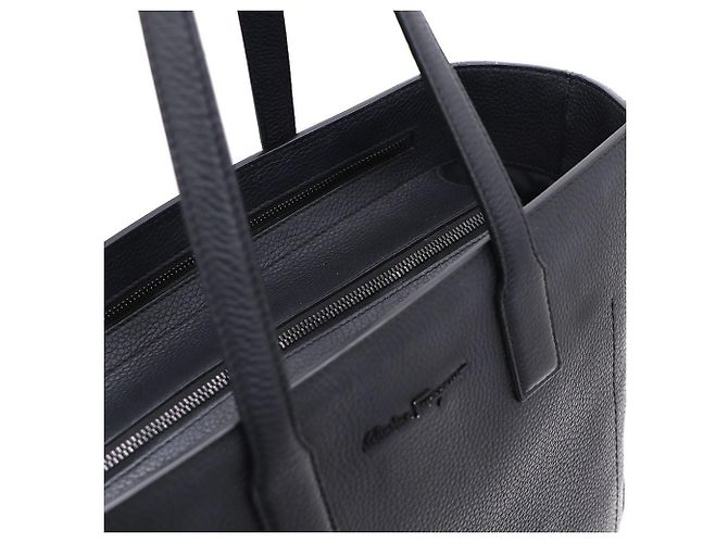 Borsa Tote Salvatore Ferragamo Sherry Black Nero - vista 6