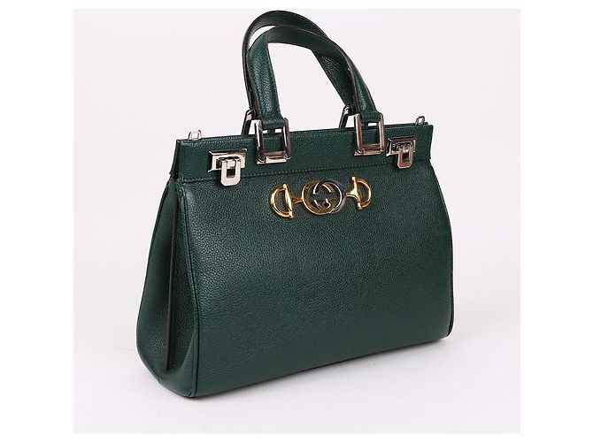 Gucci Borsa a tracolla piccola Jumi Combo Green Verde - vista 5