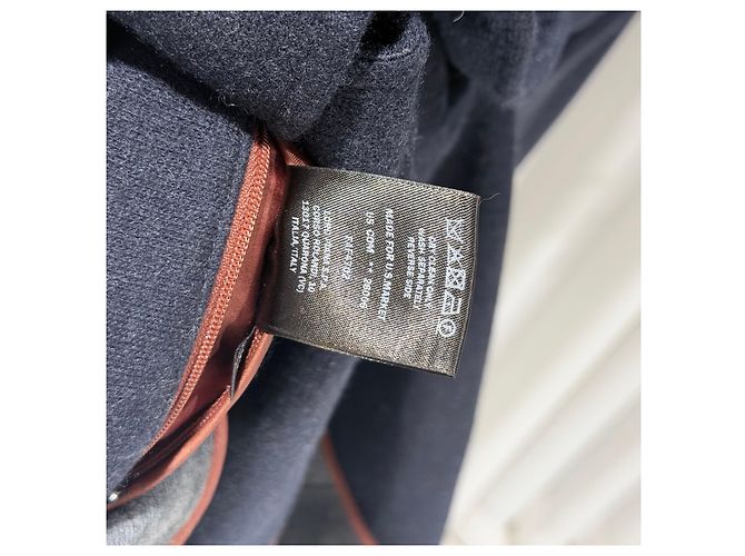 Loro Piana Cashmere Rain System Mantel Jacke (A+/XXL) Blau - Ansicht 7