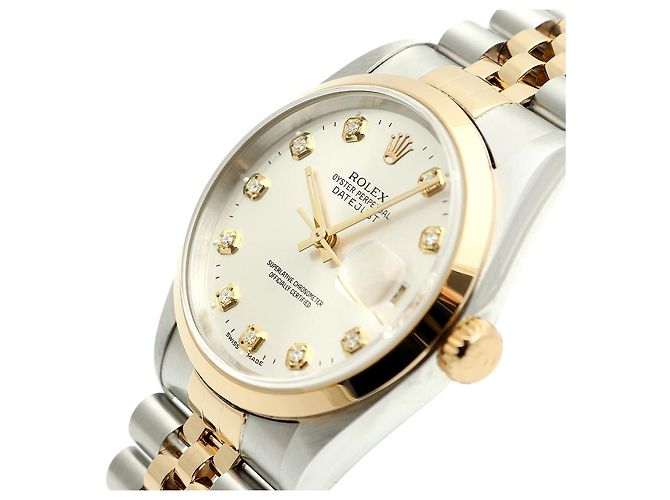 Rolex Datejust Silver Dial Men's Combination Watch Aftersetting Diamond Silvery - view 10