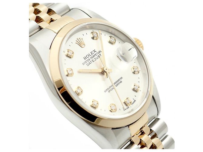 Rolex Datejust Silver Dial Men's Combination Watch Aftersetting Diamond Silvery - view 11