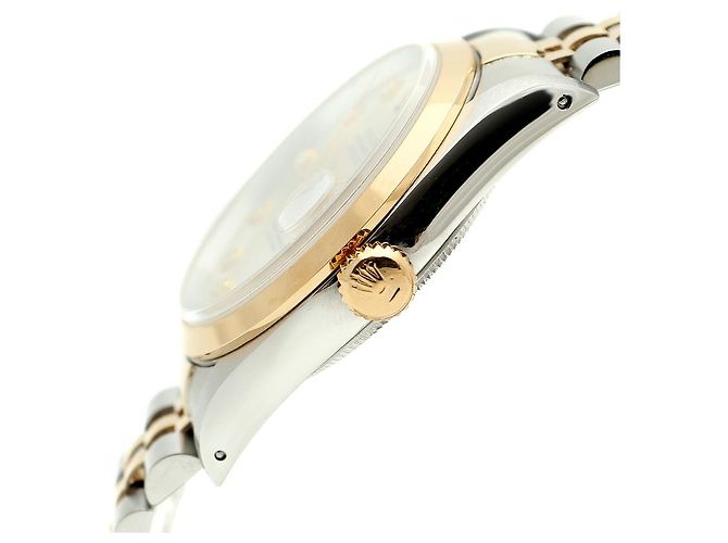 Rolex Datejust Silver Dial Men's Combination Watch Aftersetting Diamond Silvery - view 9