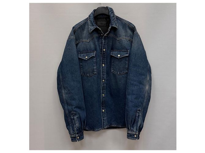 Prada Gesteppte Denim-Hemdenjacke Schwarz - Ansicht 5