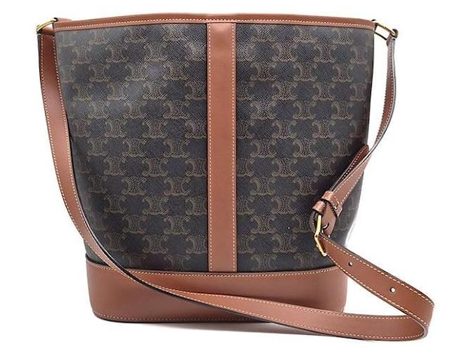 Céline Triomphe Bucket Bag Medium Braun - Ansicht 3