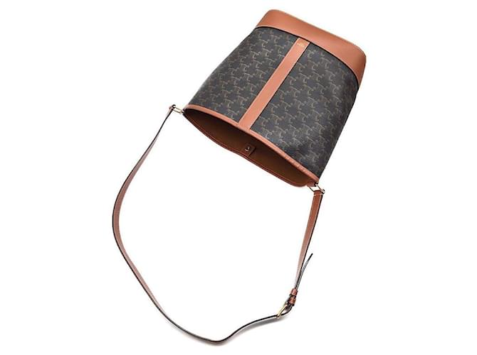 Céline Triomphe Bucket Bag Medium Braun - Ansicht 4