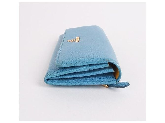 Prada Portafoglio lungo Saffiano azzurro per donna Blu - vista 2